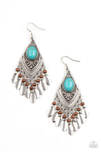 Load image into Gallery viewer, Earthy Etiquette Blue Earrings