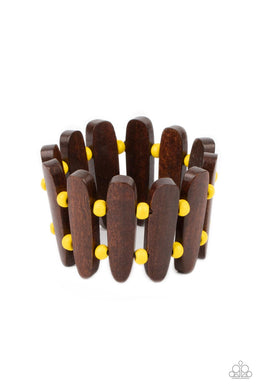 Coronado Cabana Yellow Wood Bracelet