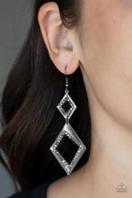 Load image into Gallery viewer, Deco Decoupage Black Earrings