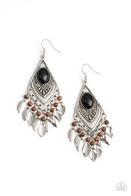 Load image into Gallery viewer, Earthy Etiquette Black Earrings