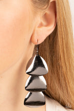 Load image into Gallery viewer, Modishly Metallic Black Earrings