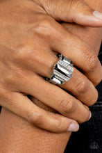 Load image into Gallery viewer, A GLITZY Verdict Silver Skinny Band Ring