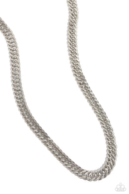 In The END ZONE Silver Men’s Necklace