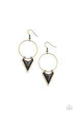 Load image into Gallery viewer, Sahara Shark Brass Earrings