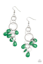 Load image into Gallery viewer, Sandcastle Sunset Green Earrings