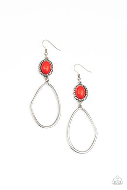 Adventurous Allure Red Earrings