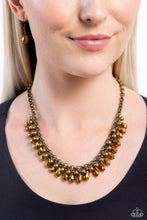 Load image into Gallery viewer, Metro Monarchy Brass Necklace