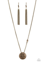 Load image into Gallery viewer, Live The Life You Love Brass Necklace