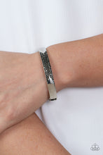 Load image into Gallery viewer, Radiant Edge Black Hinged Bracelet