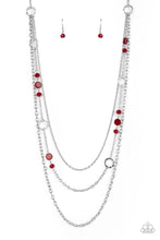 Load image into Gallery viewer, Starry-Eyed Eloquence Red Necklace