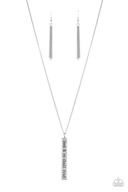 Matt 7:7 Silver Necklace