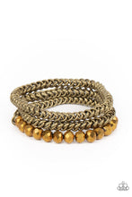 Load image into Gallery viewer, Gutsy and Glitzy Brass Bracelet