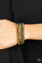 Load image into Gallery viewer, Gutsy and Glitzy Brass Bracelet