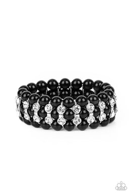 Eiffel Tower Elegance Black Bracelet
