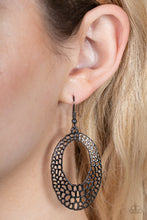 Load image into Gallery viewer, The HOLE Nine Yards Black Earrings