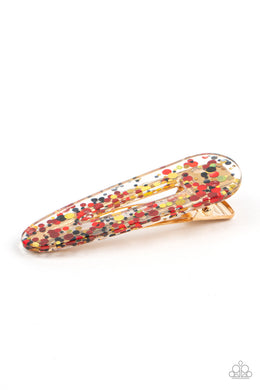 Wish Upon a Sequin Red Hair Clip