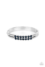 Load image into Gallery viewer, Doubled Down Dazzle Blue Hinged Bracelet
