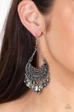 Load image into Gallery viewer, Lunar Allure Red Earrings