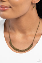 Load image into Gallery viewer, Dicey Demure Brass Necklace