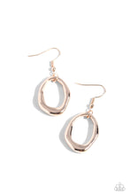Load image into Gallery viewer, Asymmetrically Artisan Rose Gold Earrings