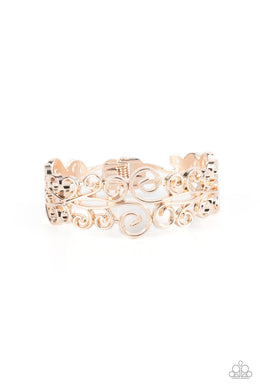 Dressed to FRILL Rose Gold Hinged Bracelet