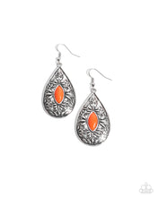 Load image into Gallery viewer, Two PERENNIALS in a Pod Orange Earrings