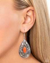 Load image into Gallery viewer, Two PERENNIALS in a Pod Orange Earrings