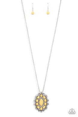 Mojave Medallion Yellow Necklace