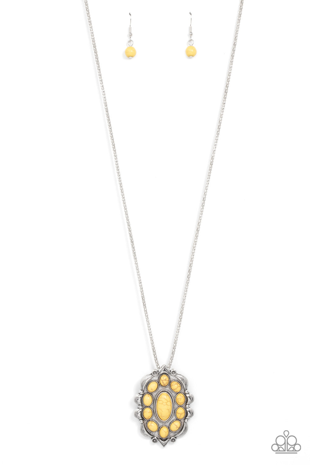 Mojave Medallion Yellow Necklace