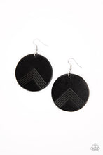 Load image into Gallery viewer, On the Edge of Edgy Black Leather Earrings