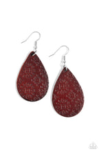 Load image into Gallery viewer, Stylishly Subtropical Brown Leather Earrings
