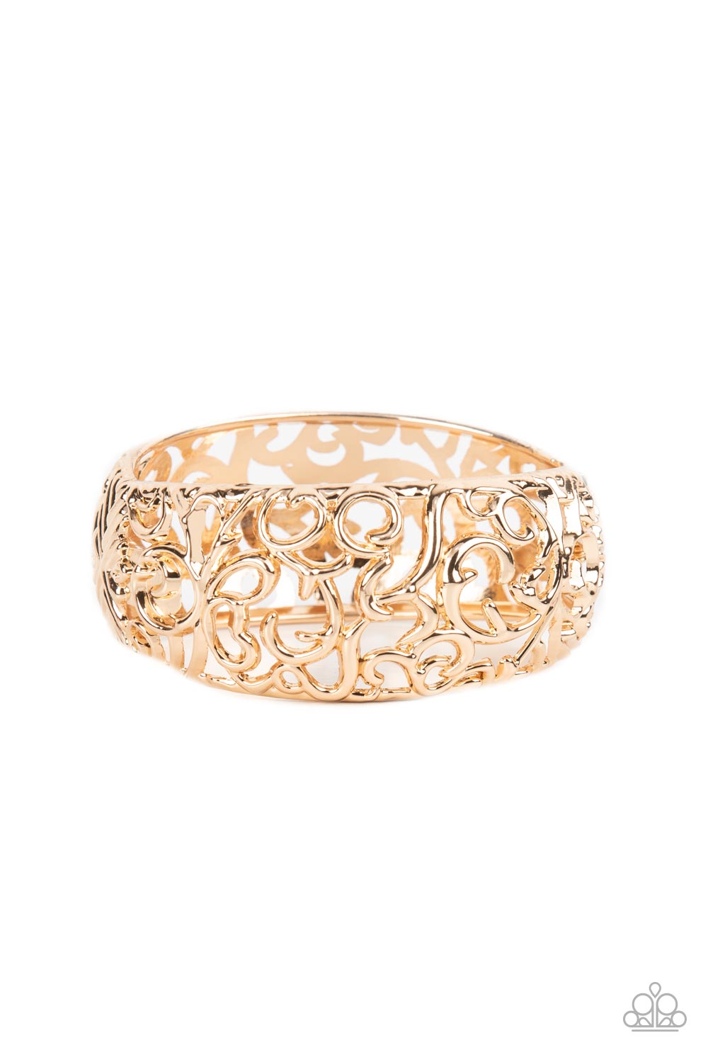Courtyard Couture Gold Hinged Bangle