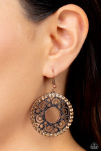 Load image into Gallery viewer, Whirly Whirlpool Copper Earrings
