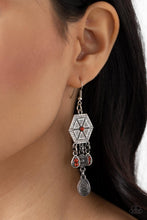 Load image into Gallery viewer, Dreamcatcher Delight Orange Earrings