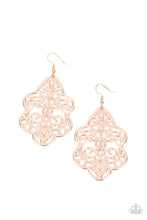 Load image into Gallery viewer, Festive Foliage Rose Gold Earrings