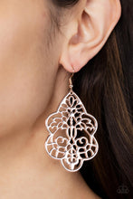 Load image into Gallery viewer, Festive Foliage Rose Gold Earrings