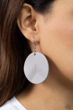 Load image into Gallery viewer, On the Edge of Edgy Silver Leather Earrings
