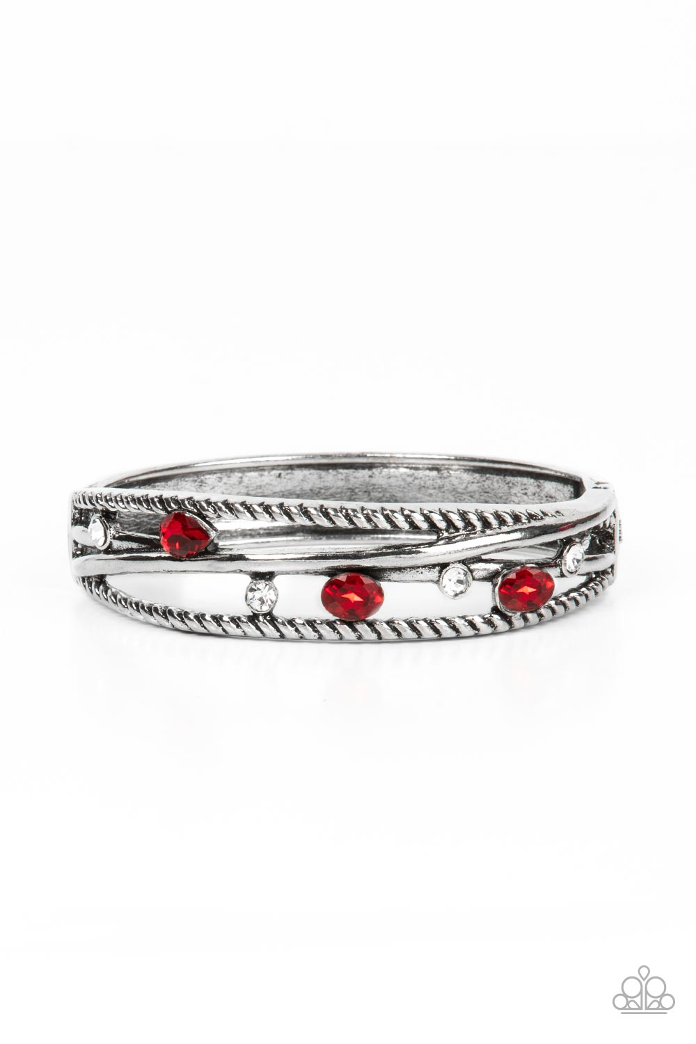 Bonus Bling Red Hinged Bracelet