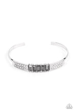 Load image into Gallery viewer, Spritzy Sparkle Silver Cuff Bracelet