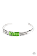 Load image into Gallery viewer, Spritzy Sparkle Green Cuff Bracelet