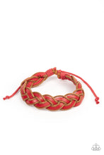 Load image into Gallery viewer, Alpine Alpha Red Pull Cord Bracelet
