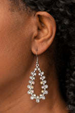 Load image into Gallery viewer, Its About to GLOW Down White Earrings
