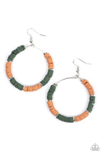 Load image into Gallery viewer, Skillfully Stacked Green Earrings