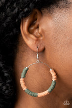 Load image into Gallery viewer, Skillfully Stacked Green Earrings