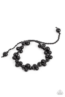Vintage Versatility Black Pull Cord Bracelet