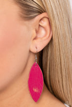 Load image into Gallery viewer, Leather Lounge Pink Leather Earrings