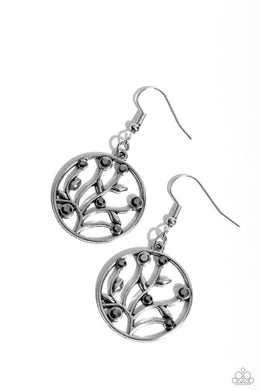 Bedazzlingly Branching Silver Earrings