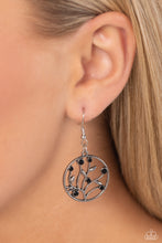 Load image into Gallery viewer, Bedazzlingly Branching Black Earrings