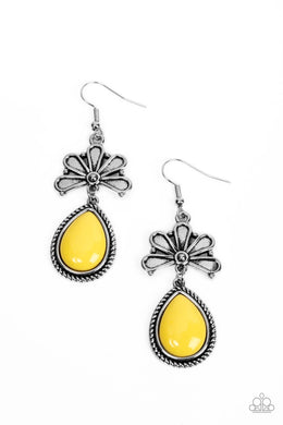 Brightly Blooming Yellow Earrings