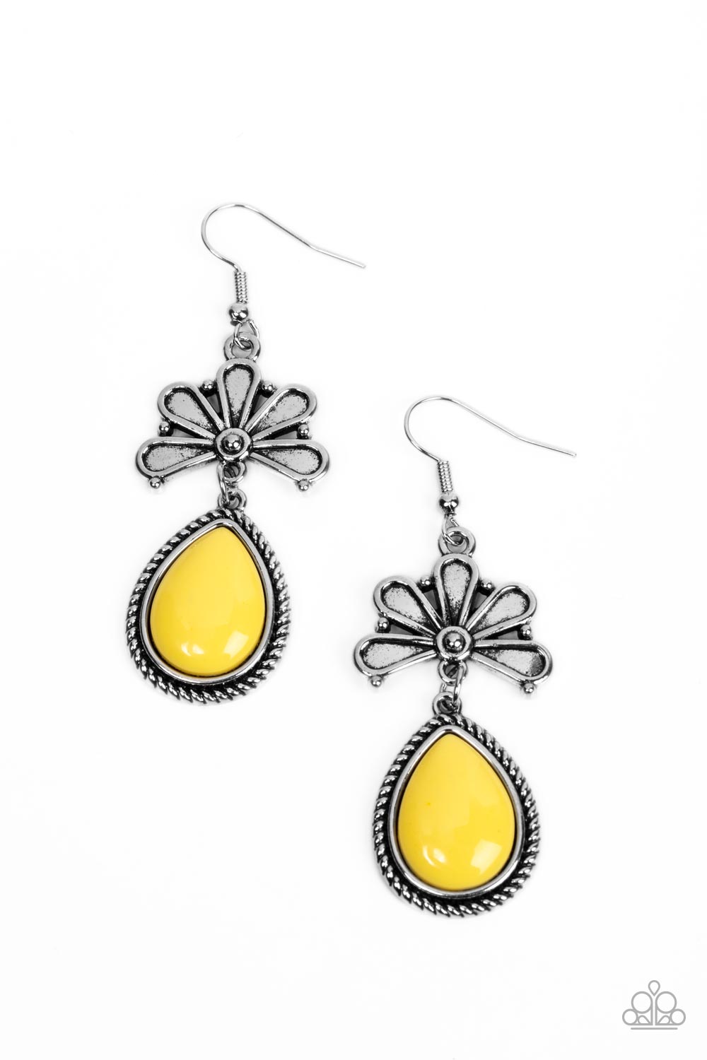 Brightly Blooming Yellow Earrings